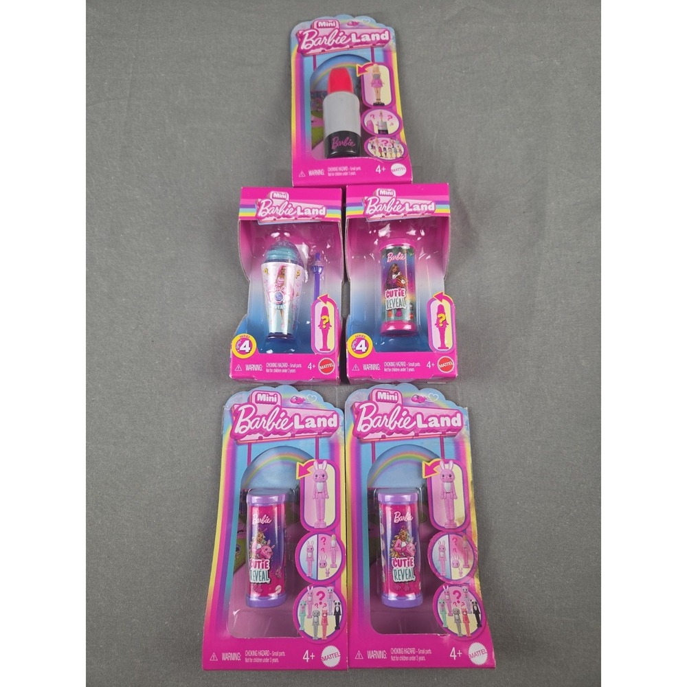 NEW Barbie Mini BarbieLand Cutie Reveal‎ Doll Lot Of 5